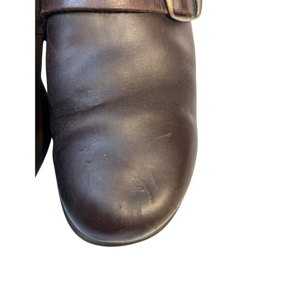 Vintage Women’s Clogs Y2K Brown Leather Chunky Heel 7.5 estimated size** - Picture 5 of 10